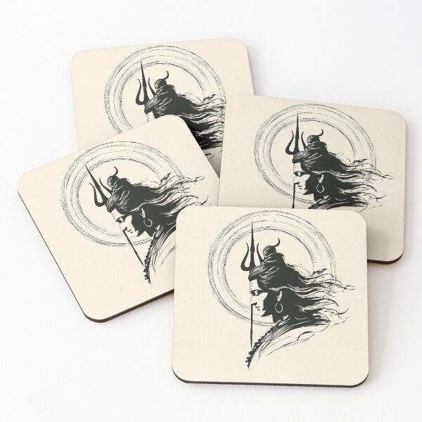 Item preview, Minimalist Lord Shiva Meditation Art – Mahadev Spiritual Line Illustration designed and sold by Karma Arts.