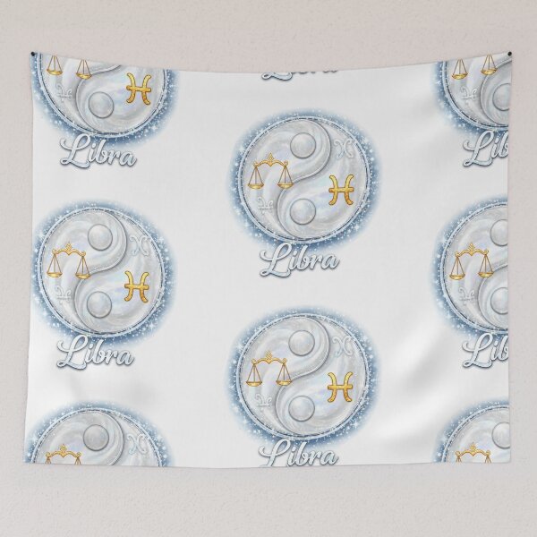 Item preview, Libra -Zodiac starsign inside an yin-yang,  Sep 23–Oct 22 designed and sold by FireOrchid.