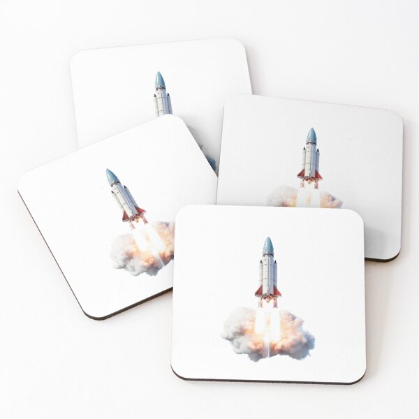 Item preview, Minimalist Rocket Launch Space Exploration Art designed and sold by DraftDose.