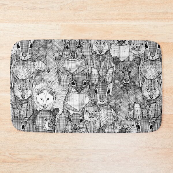 Item preview, North Carolina mammals black white designed and sold by scrummy.