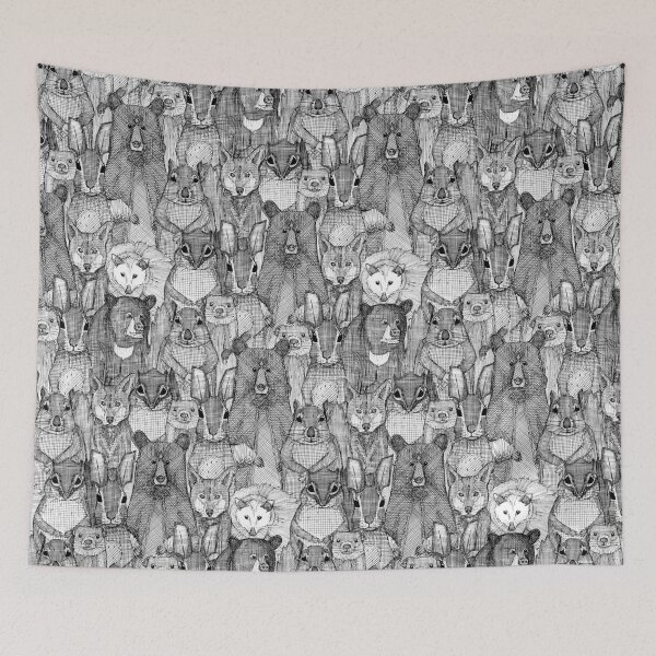 Item preview, North Carolina mammals black white designed and sold by scrummy.