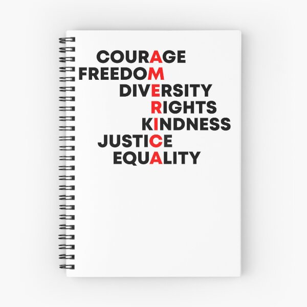 Item preview, Courage, Freedom, Diversity, Rights, Kindness, Justice, Equality - America Values designed and sold by PixVib.