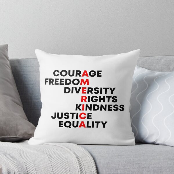 Item preview, Courage, Freedom, Diversity, Rights, Kindness, Justice, Equality - America Values designed and sold by PixVib.