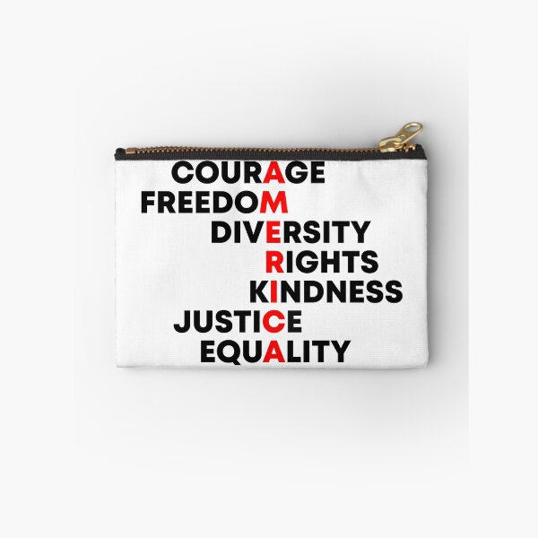 Item preview, Courage, Freedom, Diversity, Rights, Kindness, Justice, Equality - America Values designed and sold by PixVib.
