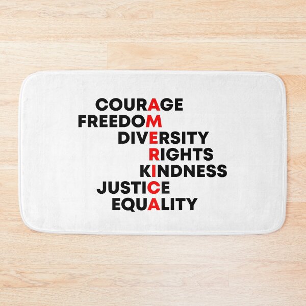 Item preview, Courage, Freedom, Diversity, Rights, Kindness, Justice, Equality - America Values designed and sold by PixVib.