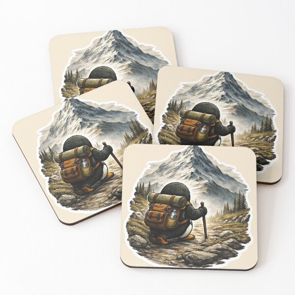 Item preview, Adventure Penguin Hiking Design designed and sold by basakarmagan.