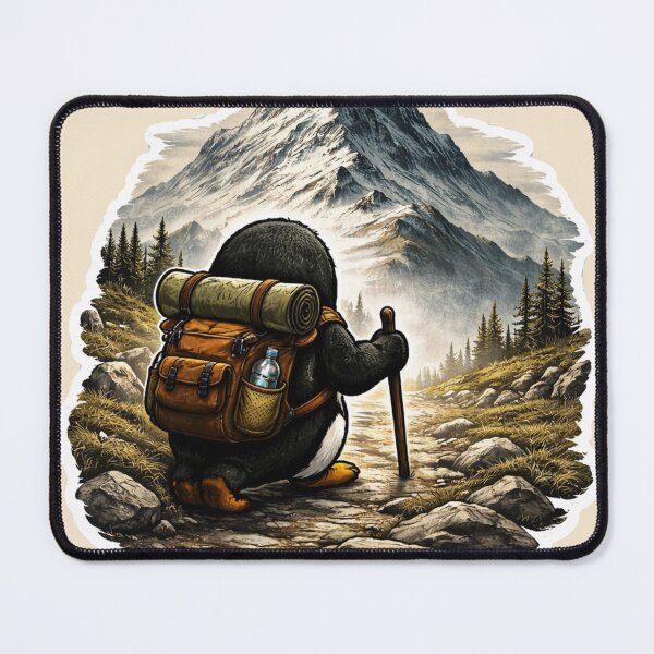 Item preview, Adventure Penguin Hiking Design designed and sold by basakarmagan.