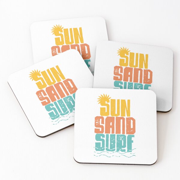Item preview, Retro Sun Sand Surf Vintage Beach Summer Vibes Design designed and sold by Parachute425.