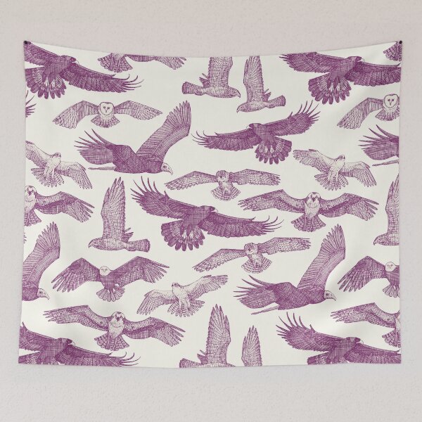 Item preview, birds of prey purple designed and sold by scrummy.