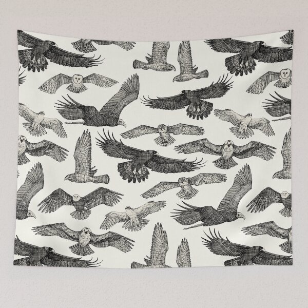 Item preview, birds of prey black designed and sold by scrummy.