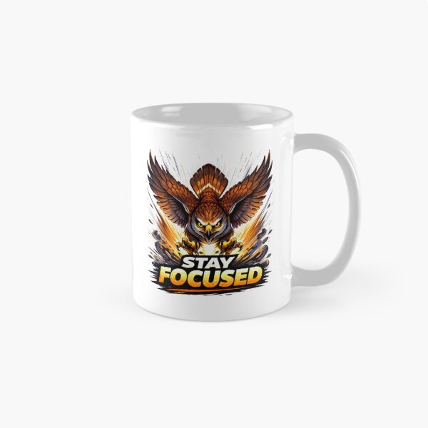 Item preview, Stay Focused Hawk – Motivational Focus and Discipline Illustration designed and sold by the-dovlat.