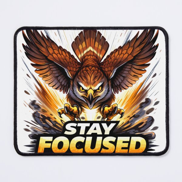 Item preview, Stay Focused Hawk – Motivational Focus and Discipline Illustration designed and sold by the-dovlat.