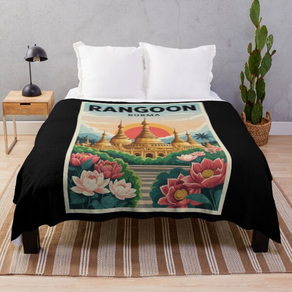 Item preview, Rangoon Burma Travel Destination Myanmar City designed and sold by MapMyMiles.