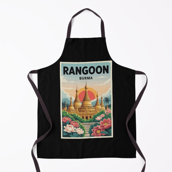 Item preview, Rangoon Burma Travel Destination Myanmar City designed and sold by MapMyMiles.