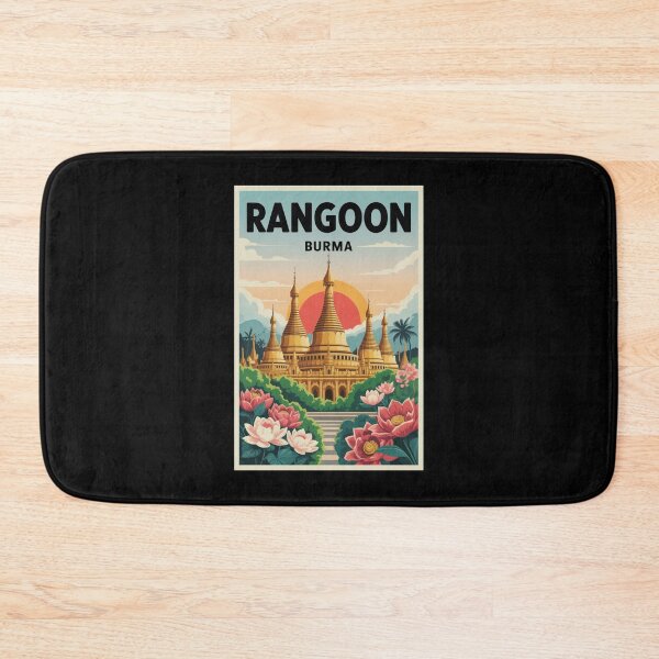 Item preview, Rangoon Burma Travel Destination Myanmar City designed and sold by MapMyMiles.