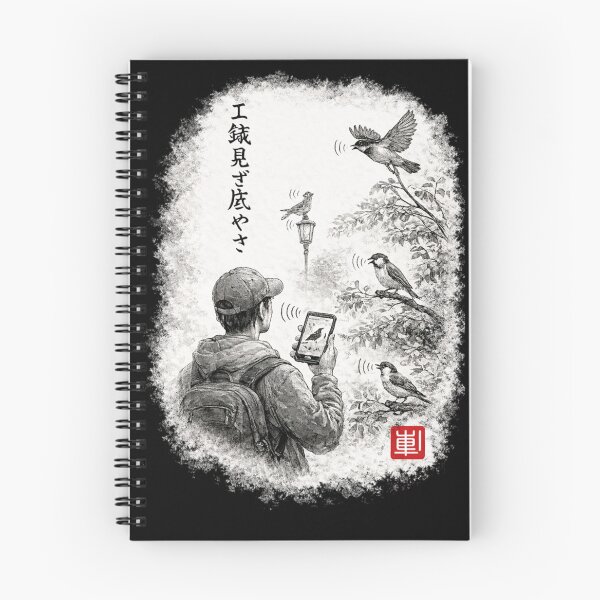 Item preview, Urban Birding Sumi-e Ink Art – I Heard It First designed and sold by EuropeanPrints.