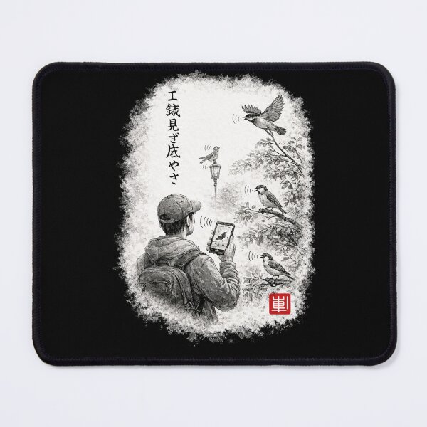 Item preview, Urban Birding Sumi-e Ink Art – I Heard It First designed and sold by EuropeanPrints.