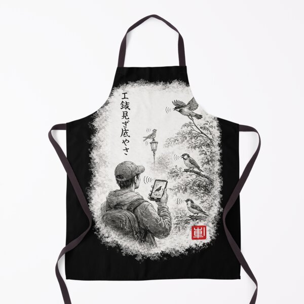 Item preview, Urban Birding Sumi-e Ink Art – I Heard It First designed and sold by EuropeanPrints.