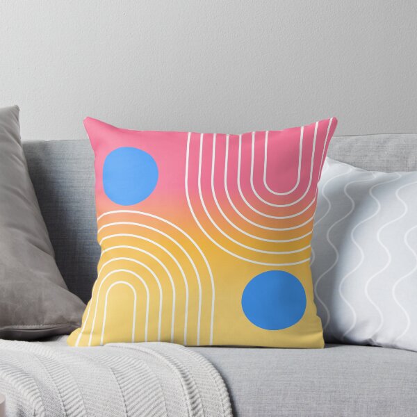Item preview, Retro Geometric Line Art with Gradient Circles | Warm Dreamy Sunset Sorbet designed and sold by nineFlorals.