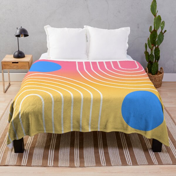 Item preview, Retro Geometric Line Art with Gradient Circles | Warm Dreamy Sunset Sorbet designed and sold by nineFlorals.