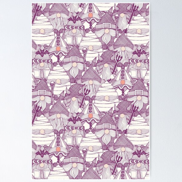 Item preview, halloween gnomes purple designed and sold by scrummy.