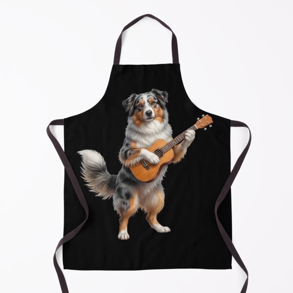 Item preview, Australian Shepherd Playing Ukulele Player Ukulelist Dog Lover designed and sold by DoodleTortle.