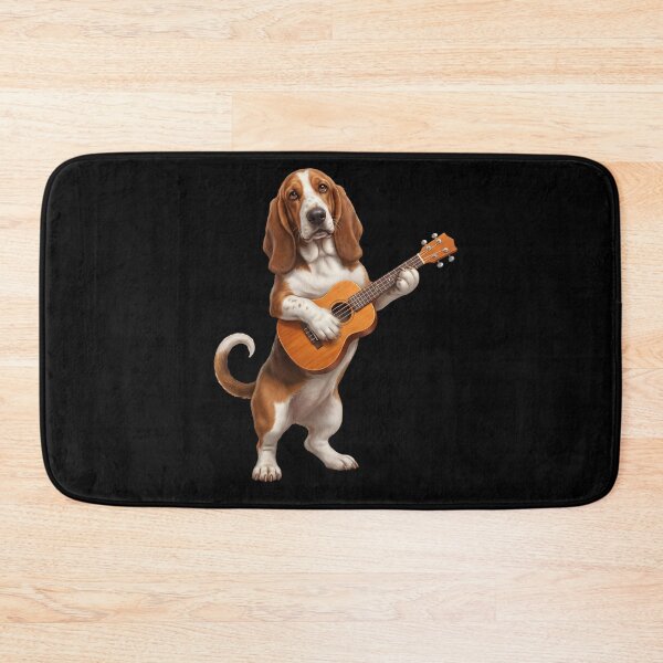 Item preview, Basset Hound Playing Ukulele Player Ukulelist Dog Lover designed and sold by DoodleTortle.