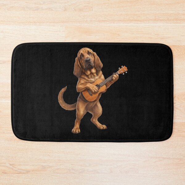 Item preview, Bloodhound Playing Ukulele Player Ukulelist Dog Lover designed and sold by DoodleTortle.