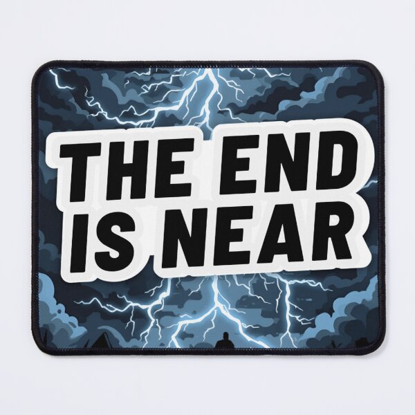 Item preview, The End Is Near Apocalyptic Lightning Storm Sticker – Dark Aesthetic Dystopian Quote designed and sold by Softspirits.