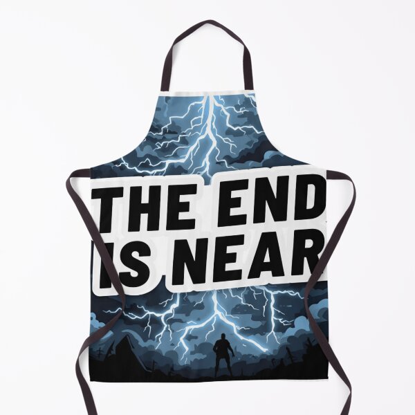 Item preview, The End Is Near Apocalyptic Lightning Storm Sticker – Dark Aesthetic Dystopian Quote designed and sold by Softspirits.
