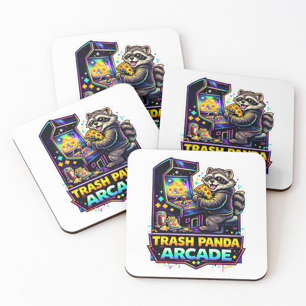Item preview, Trash Panda Arcade Shirt Retro Gaming Raccoon Funny Pizza Gamer Meme designed and sold by ZEBBEDE - Minimal Streetwear .