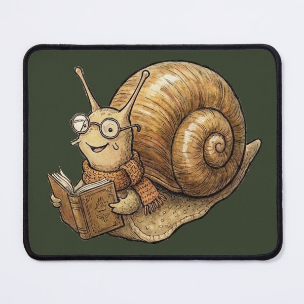 Item preview, The Studious Snail - Dark Academia Bookworm Illustration designed and sold by Englandbear.