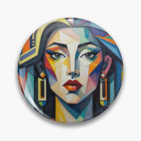 Artikelvorschau, Vibrant Geometric Pop Art Portrait – Colorful Urban Expression in Modern Style entworfen und verkauft von FotoworldEdel.