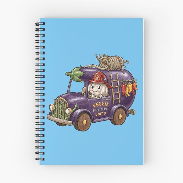 Item preview, Veggie Fire Dept – Whimsical Garlic Truck designed and sold by Dogandesighn.