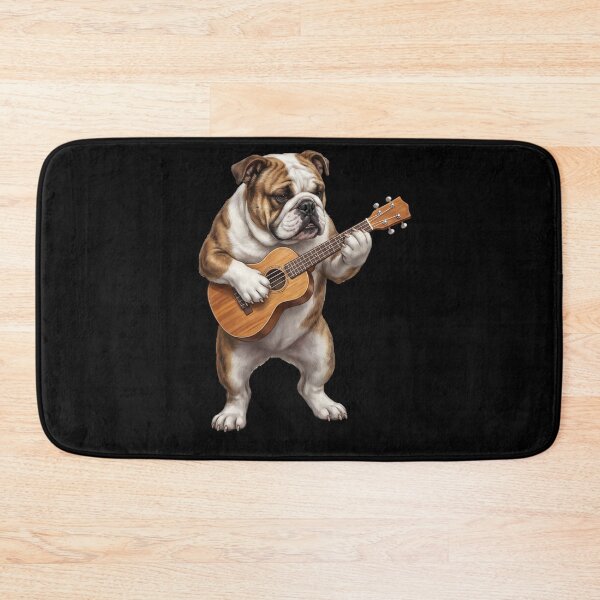 Item preview, Bulldog Playing Ukulele Player Ukulelist Dog Lover designed and sold by DoodleTortle.