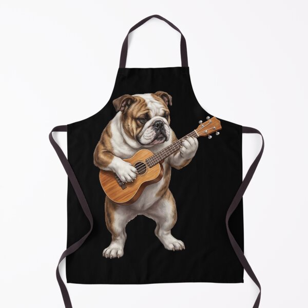 Item preview, Bulldog Playing Ukulele Player Ukulelist Dog Lover designed and sold by DoodleTortle.