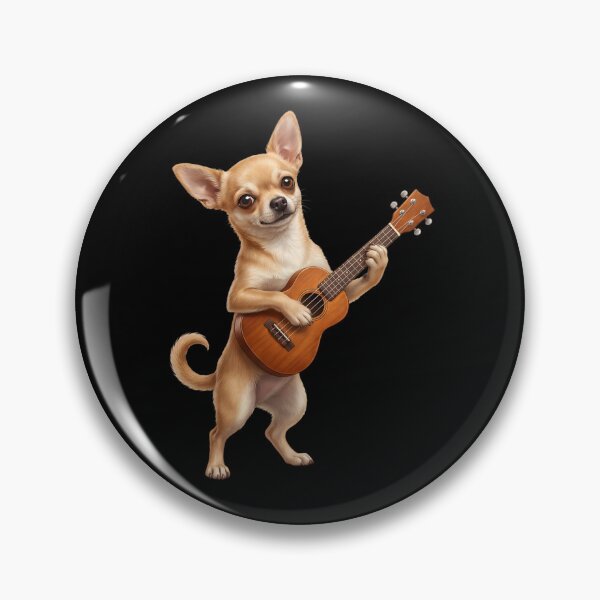 Artikelvorschau, Chihuahua spielt Ukulele, Ukulelespieler, Hundeliebhaber entworfen und verkauft von DoodleTortle.