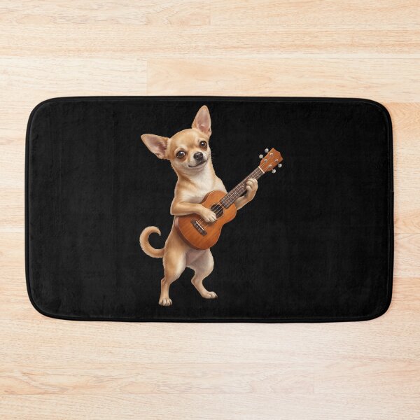 Item preview, Chihuahua Playing Ukulele Player Ukulelist Dog Lover designed and sold by DoodleTortle.