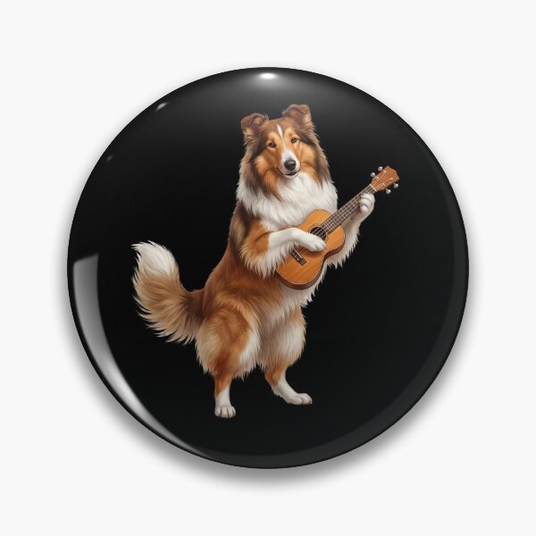 Item preview, Collie Playing Ukulele Player Ukulelist Dog Lover designed and sold by DoodleTortle.