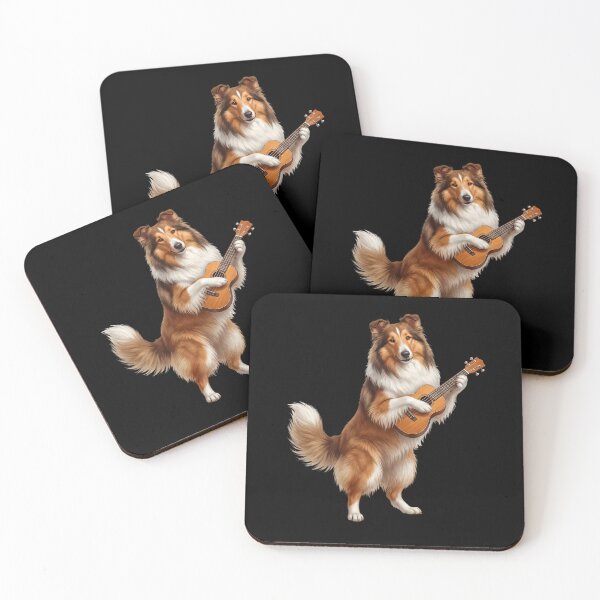 Item preview, Collie Playing Ukulele Player Ukulelist Dog Lover designed and sold by DoodleTortle.
