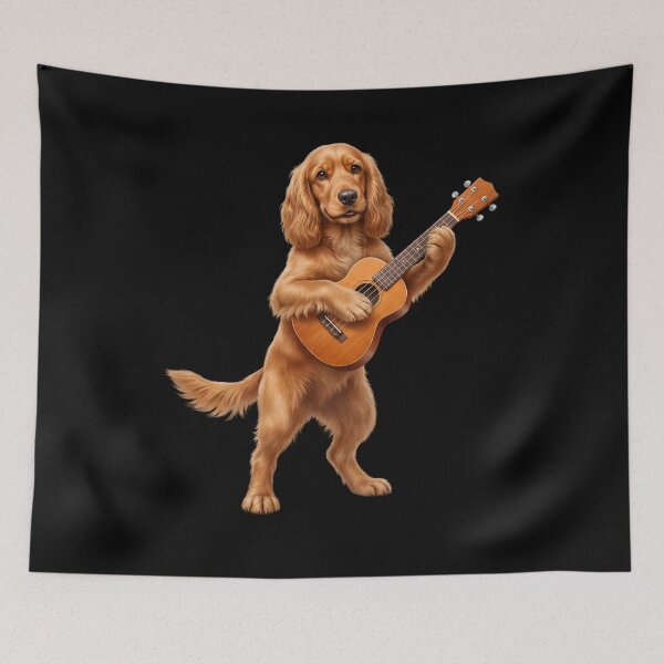 Item preview, Cocker Spaniel Playing Ukulele Player Ukulelist Dog Lover designed and sold by DoodleTortle.