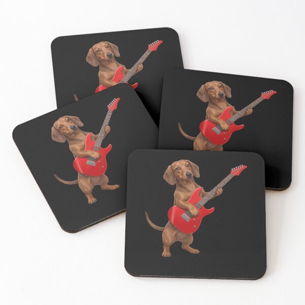 Item preview, Dachshund Playing Electric Guitar Player Guitarist Dog Lover designed and sold by TerryConnells.