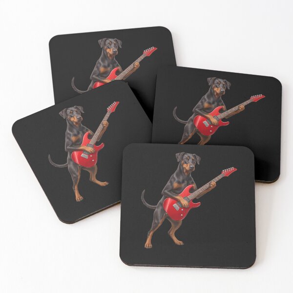 Item preview, Doberman Pinscher Playing Electric Guitar Player Guitarist Dog Lover designed and sold by TerryConnells.
