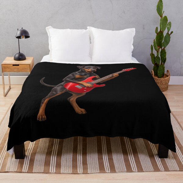 Item preview, Doberman Pinscher Playing Electric Guitar Player Guitarist Dog Lover designed and sold by TerryConnells.