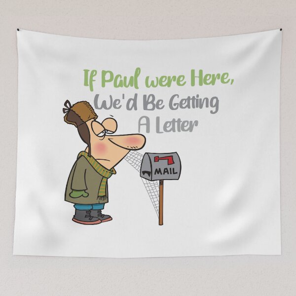 Item preview, If Paul Were Here We'd Be Getting A Letter - Vintage Mailbox Tribute Art Print designed and sold by DesignArtist.ia.