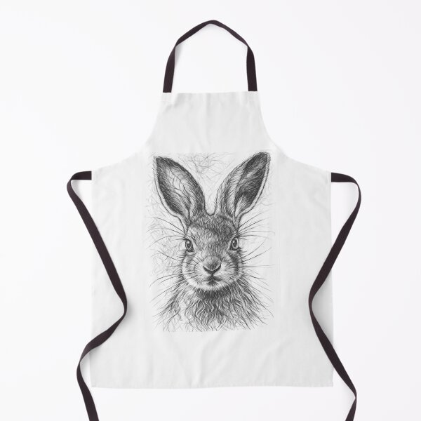 Item preview, Black and White Hare Pencil Sketch Portrait | Realistic Wildlife Drawing | Minimalist Woodland Animal Art designed and sold by Leon Woods Pencil Art.