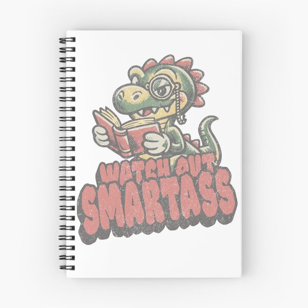 Item preview, Watch Out Smartass – Funny Nerd Dinosaur Reading Book | Sarcastic Geek Dino Cartoon designed and sold by Proto Lab Studio.