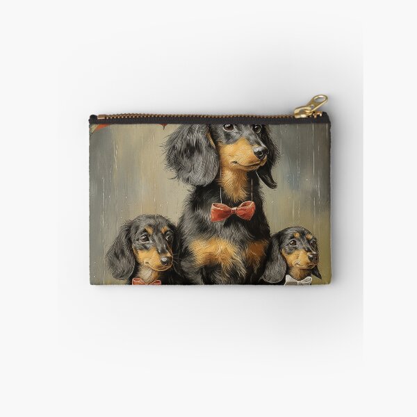 Item preview, Dachshunds Under an Umbrella in the Rain designed and sold by PetsArt.