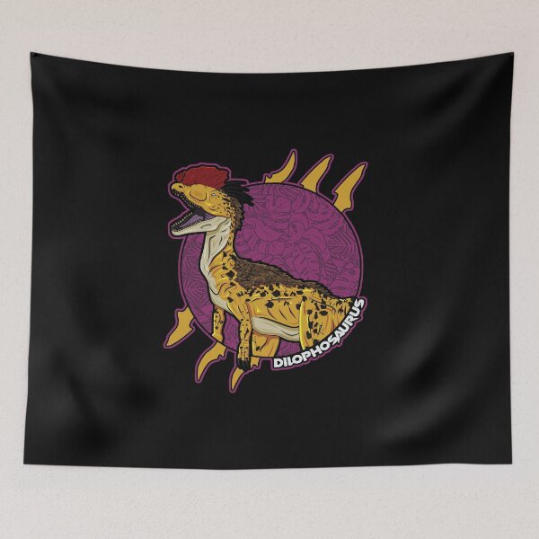 Item preview, Dilophosaurus Dinosaur Graphic – Prehistoric Predator Illustration | GrimTech Workshop Paleoart designed and sold by Grimtech Workshop.