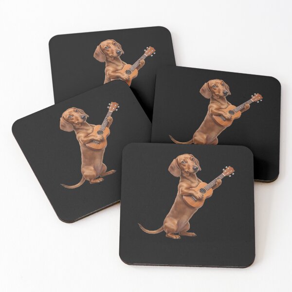 Item preview, Dachshund Playing Ukulele Player Ukulelist Dog Lover designed and sold by DoodleTortle.